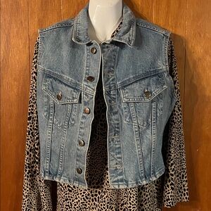 Vintage Parasuco for Santana cropped denim vest Medium